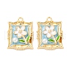 Alloy Enamel Pendants FIND-M060-09A-G-1