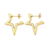 304 Stainless Steel Star Stud Earrings EJEW-B108-17G-4