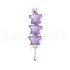 8Pcs 8 Colors Acrylic & Glass Star Beaded Connector Charms PALLOY-JF03517-2