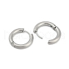 Tarnish Resistant Frosted 304 Stainless Steel Huggie Hoop Earrings for Women EJEW-C096-32D-P-2