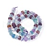 Natural Rainbow Fluorite Beads Strands G-P243-15-M-2