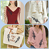 Gorgecraft 4 Pairs 2 Style Polyester Embroidery Flower Lace Appliques DIY-GF0009-06-5