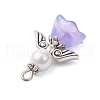 Glass Pearl Pendants PALLOY-JF03655-01-5