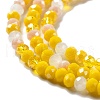 Glass Beads Strands EGLA-A034-M4mm-21-4