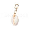 Natural Shell Pendant Decoration HJEW-JM03190-02-4