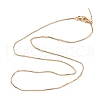 1mm Rack Plating Brass Box Chain Adjustable Slider Necklaces for Women Men MAK-L044-56KCG-1