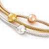 Stainless Steel Multi-strand Ball Bracelets BJEW-L687-01M-2