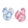 Electroplate Transparent Acrylic Pendants OACR-I014-30-3