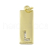 Brass Micro Pave Clear Cubic Zirconia Pendants KK-P266-06G-L-1