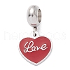 304 Stainless Steel European Dangle Charms STAS-I192-12P-2