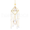Geometric Natural Raw Quartz Crystal Suncatchers DJEW-PW0007-01A-1