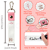 PU Leather & Cotton Name Marker Keychain AJEW-WH0514-033-2
