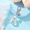 Flower Angel Glass Pearl & Glass Seed Pendant Decorations HJEW-MZ00239-01-2