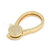 Brass Micro Pave Cubic Zirconia Lobster Claw Clasps KK-M311-28G-03-2