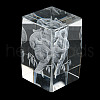 3D Laser Engraving Animal Glass Figurine DJEW-R013-01E-5
