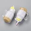 Fruit Theme Resin Bubble Tea Pendants RESI-WH0011-07E-2