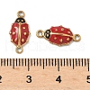 304 Stainless Steel Enamel Ladybug Connector Charms STAS-U056-01G-01-3