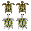 AHADERMAKER 4Pcs 2 Style Alloy Rhinestone Brooch JEWB-GA0001-24-1