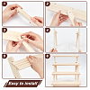 DIY 4 Tier Pine Wooden Display Risers ODIS-WH0025-109-4