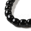 Natural Black Agate(Dyed & Heated) Beads Strands G-U023-B01-03-4