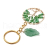 Tree of Life & Leaf Glass Seed Beaded Keychain KEYC-MZ00006-4