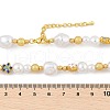 Brass & ABS Plastic Pearl Beaded Necklaces NJEW-Z059-08G-4