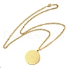 304 Stainlessa Steel Curb Chain Pendant Necklaces NJEW-H034-08G-2