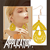 ANATTASOUL 4 Pairs 4Colors Wood Dangle Earrings for Women EJEW-AN0003-93-3