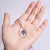 40Pcs 10 Colors Transparent Glass Pendants GGLA-SZ0001-44-7