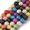 Grooved Resin Beads Strands RESI-M023-01G-G-1