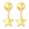 Star 304 Stainless Steel Dangle Stud Earrings EJEW-A125-46G-4