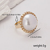 Elegant Zinc Alloy Imitation Pearl Adjustable Ring for Women FH6586-1-2