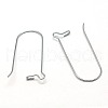 Tarnish Resistant 316 Stainless Steel Hoop Earrings Findings Kidney Ear Wires X-STAS-E009-3-1