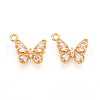 Brass Micro Pave Cubic Zirconia Charms KK-N262-112B-G-1