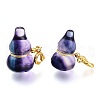 Carved Natural Fluorite Pendants X-G-J387-81-1