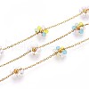 304 Stainless Steel Flower Cable Chains CHS-N005-02B-G-1