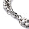 304 Stainless Steel Cuban Link Chain Bracelets STAS-A028-B064P-A-3
