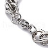 Tarnish Resistant 304 Stainless Steel Cuban Link Chain Bracelets STAS-A028-B064P-A-3