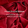 10 Yards Velvet Frayed Ribbon SRIB-WH0011-226B-4