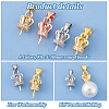   16Pcs 4 Colors Brass Micro Pave Cubic Zirconia Pendant Bails FIND-PH0021-30-4