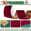 10 Yards Single Face Velvet Wired Ribbon OCOR-WH0091-08B-4