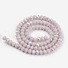 Electroplate Opaque Solid Color Glass Beads Strands EGLA-A034-P4mm-L08-2
