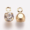 Brass Rhinestone Charms X-KK-S314-41G-2