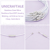Unicraftale 60Pcs Stainless Steel Wire Necklace Cord DIY Jewelry Making TWIR-UN0001-14-5