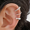 3Pcs Alloy Crystal Rhinestone Cuff Earring Set for Women WG4401A-05-1