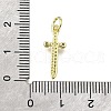 Brass Micro Pave Cubic Zirconia Pendants KK-V007-17G-3