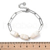 304 Stainless Steel Paperclip Chain Bracelets for Women BJEW-A036-02P-5