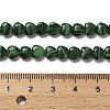 Synthetic Malachite Beads Strands G-P575-C14-6mm-5