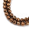 Electroplated Synthetic Non-magnetic Hematite Beads Strands G-H072-B01-01C-3