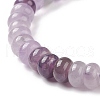 Adjustable Natural Amethyst Braided Bead Bracelets BJEW-F369-A18-3
